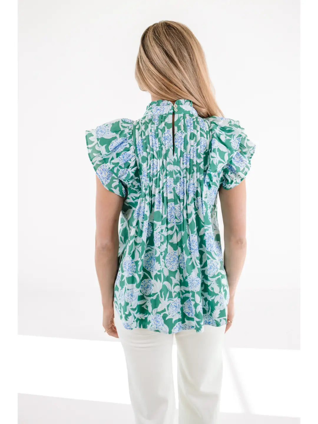 Piper Floral Pleated Top