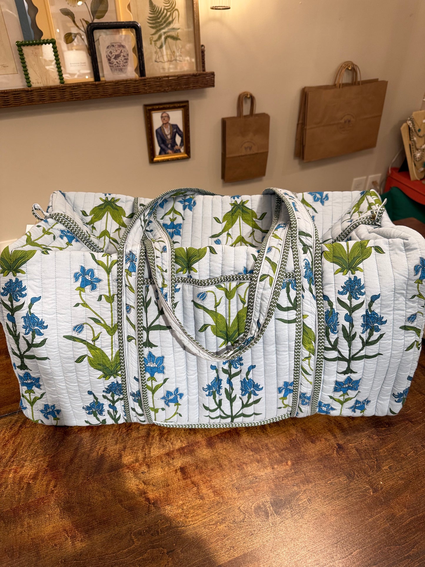 Iris Quilted Luxe Duffle Bag