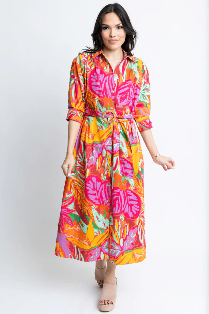 Moxi Palm Maxi Dress