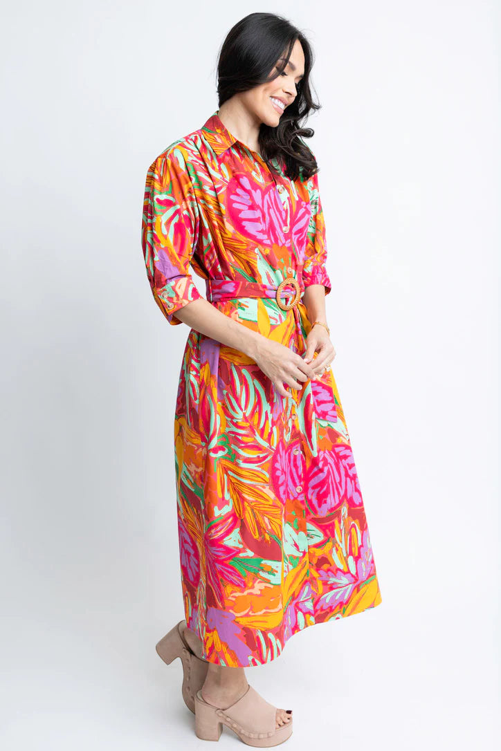 Moxi Palm Maxi Dress