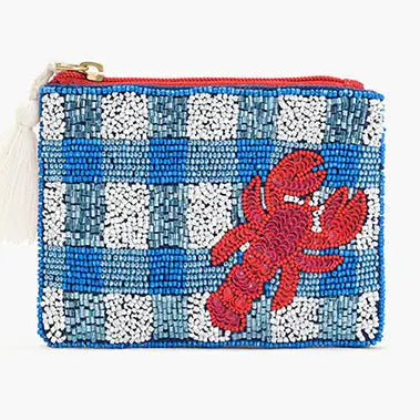 Lobster Beaded Pouch