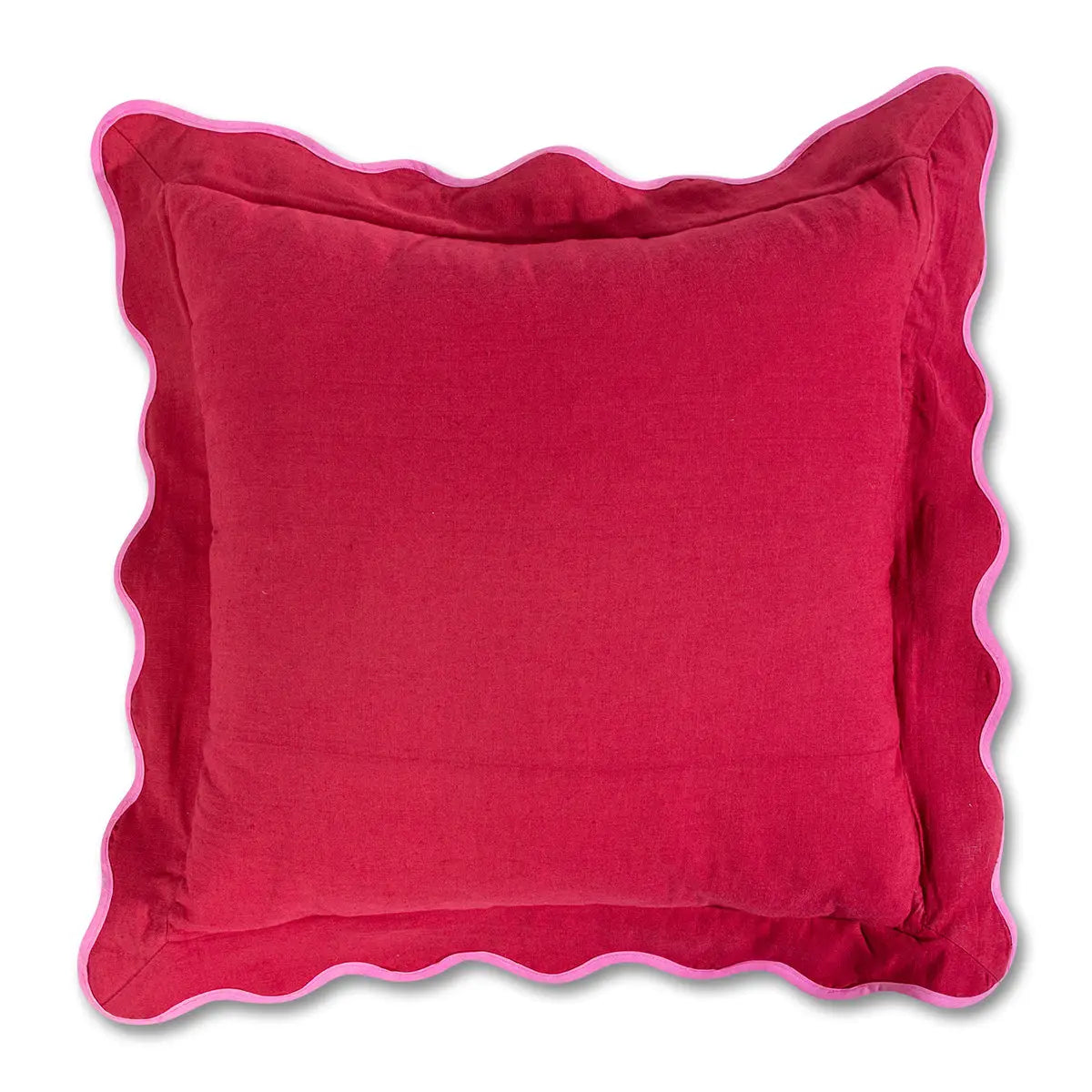 Darcy Wine Scalloped Pillow