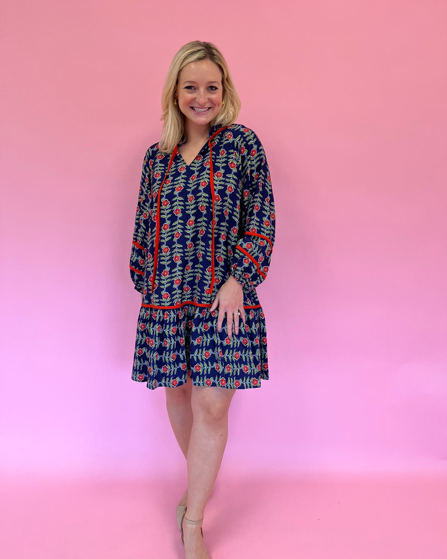 Logan Navy Floral Dress