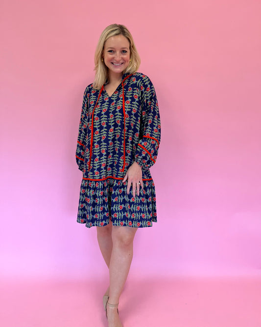 Logan Navy Floral Dress