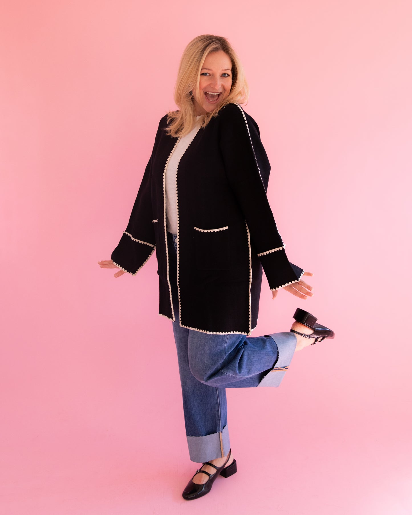 Becca Black Midi Cardigan