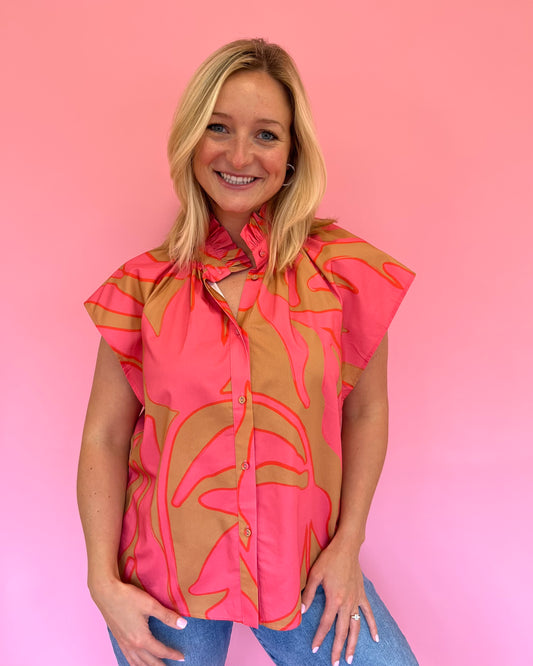 Billie Blouse - Pressed Floral