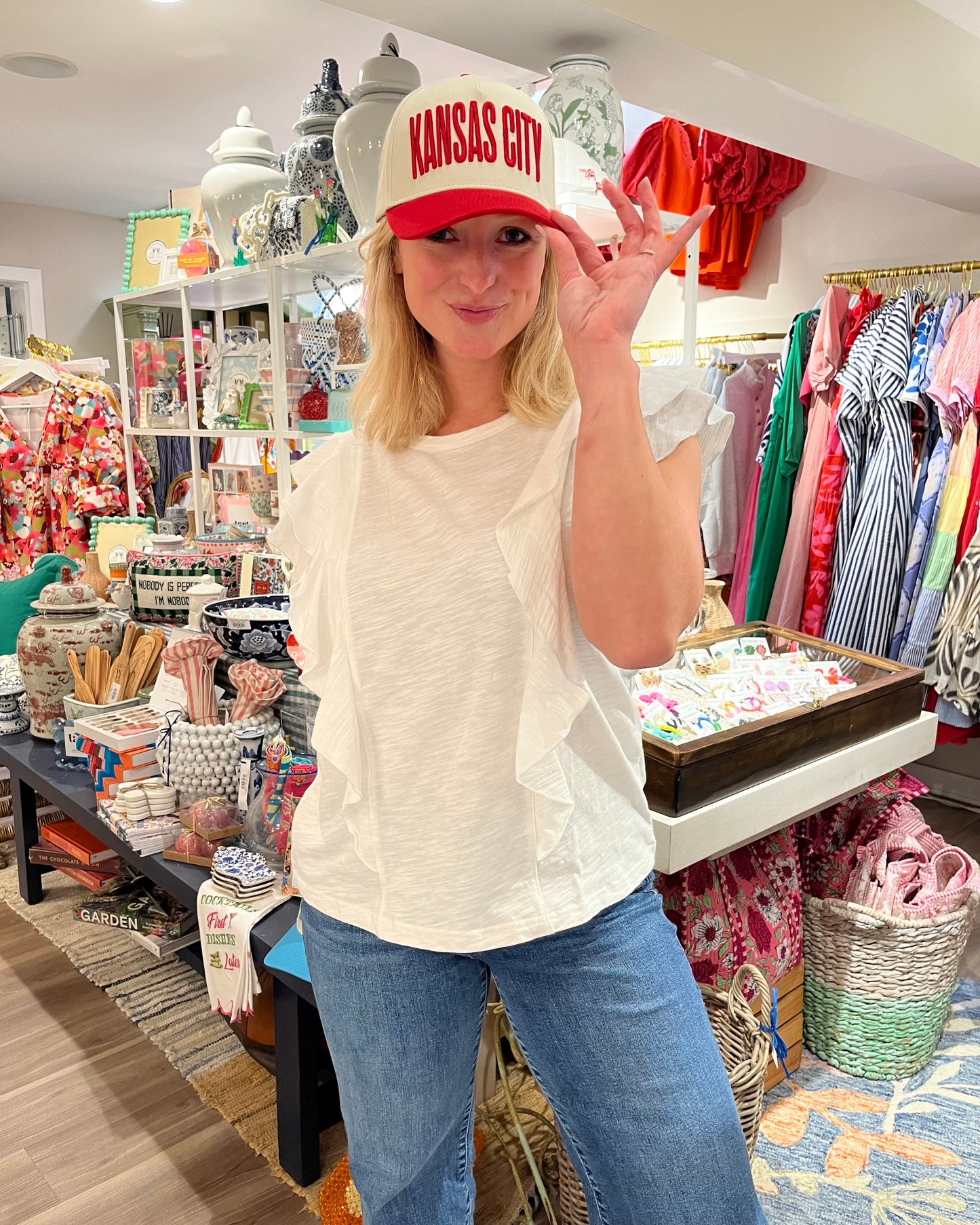 Kansas City Color Block Hat - Red