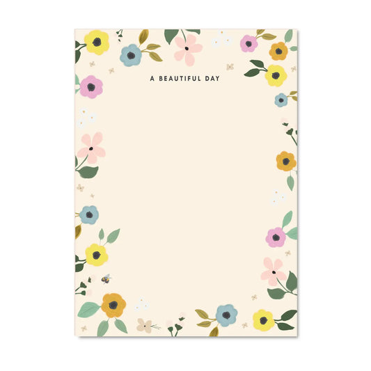 Beautiful Day Floral Notepad