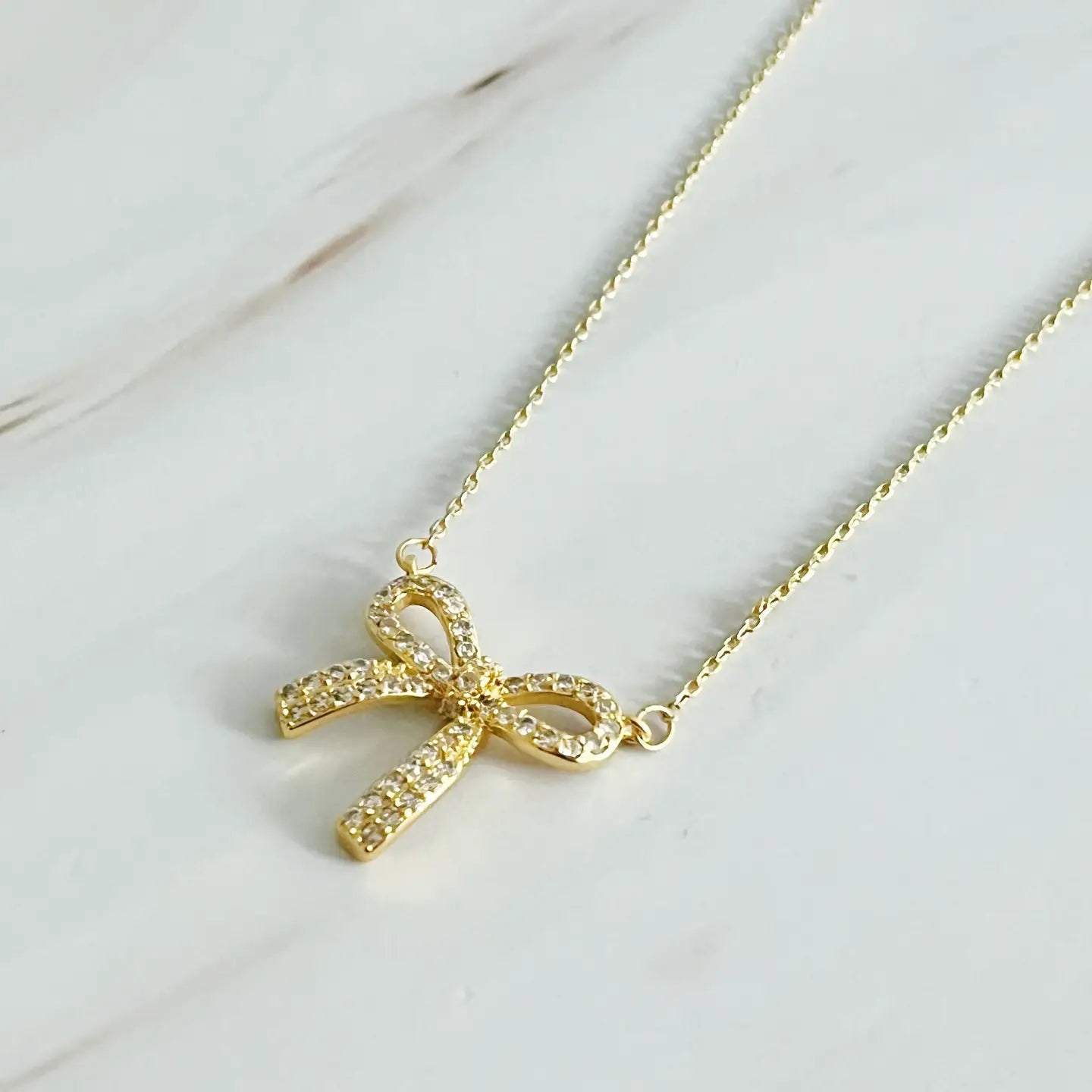 Bow Gold Necklace