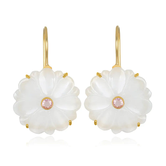White Magnolia Earrings