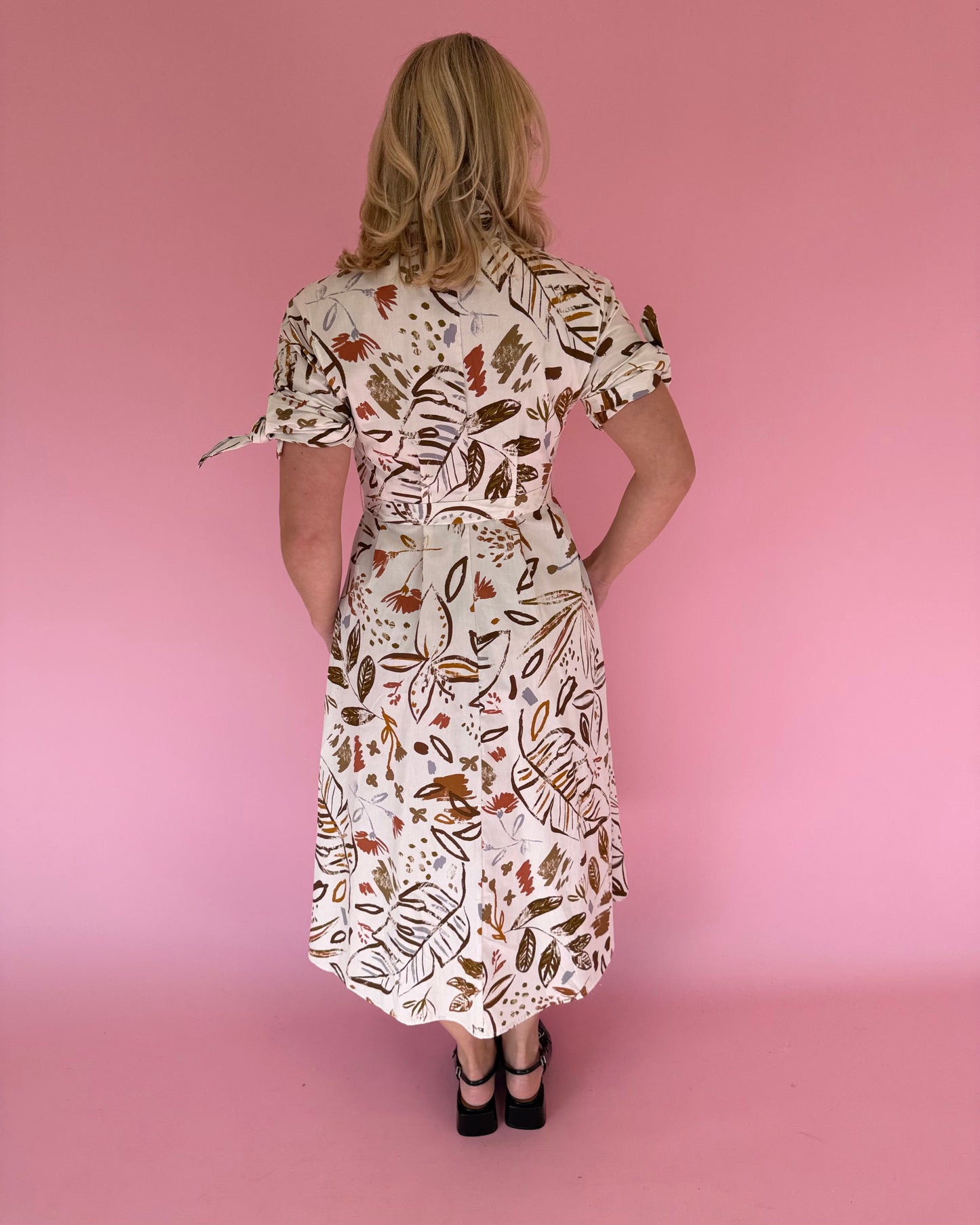 Jenny Olive Floral Print Dress