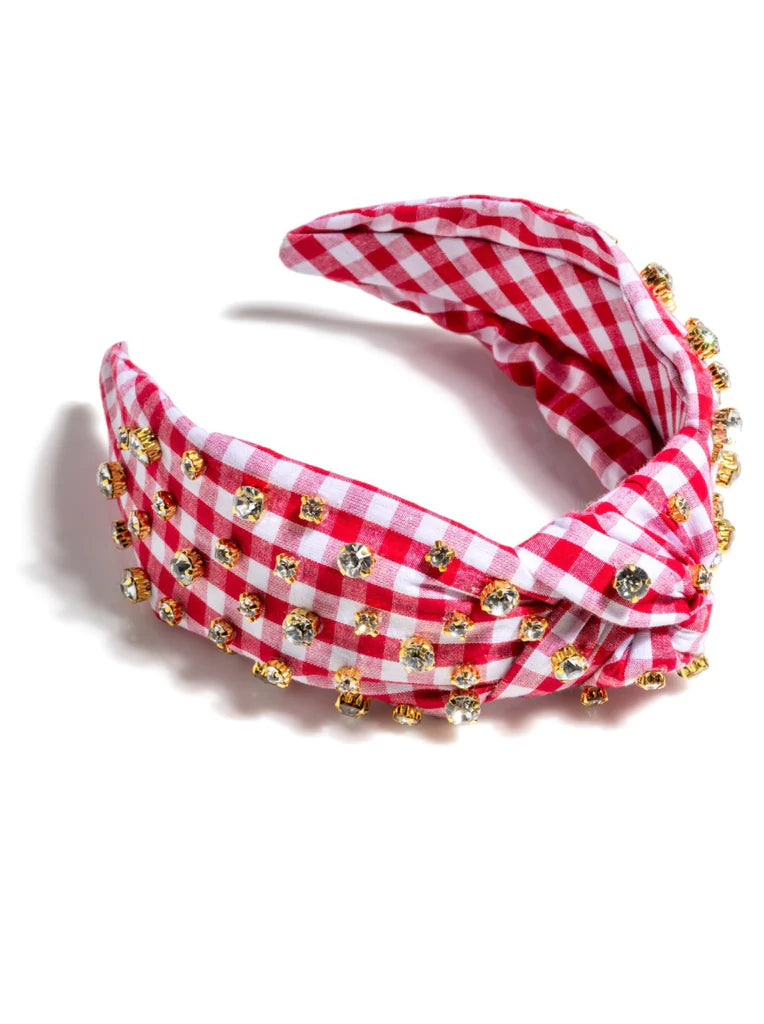 Anna Red Gingham Headband