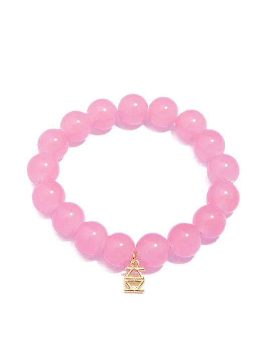 Lucy Beaded Bracelet - Light Pink