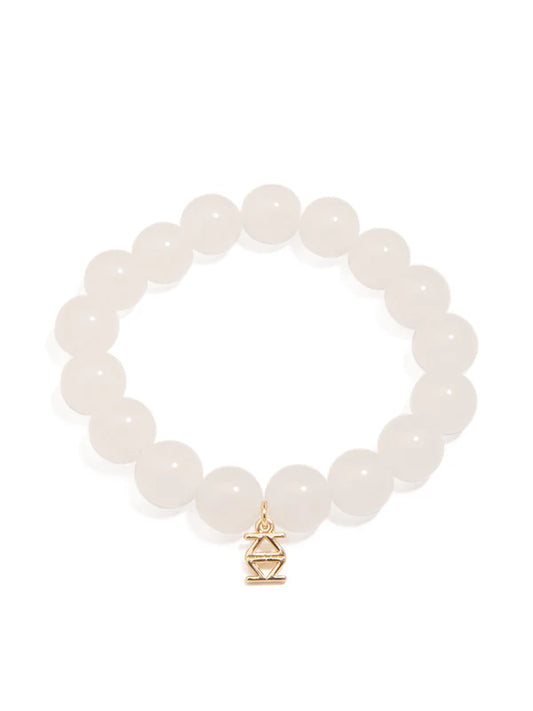 Lucy Beaded Bracelet - White