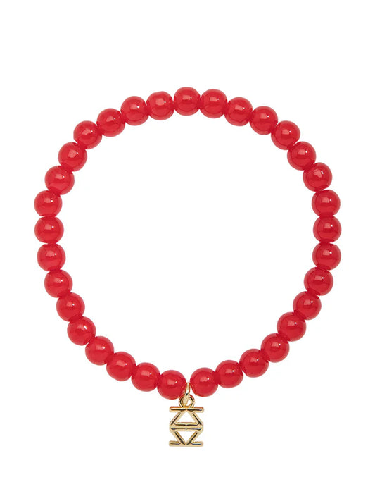 Lena Beaded Bracelet - Red