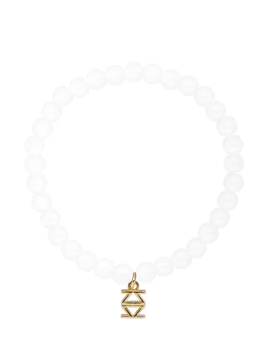Lena Beaded Bracelet - White