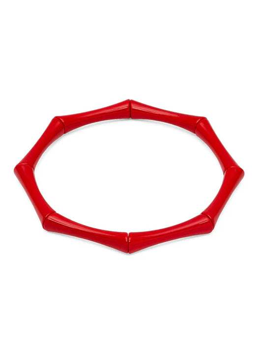 Mandi Bamboo Bracelet - Red