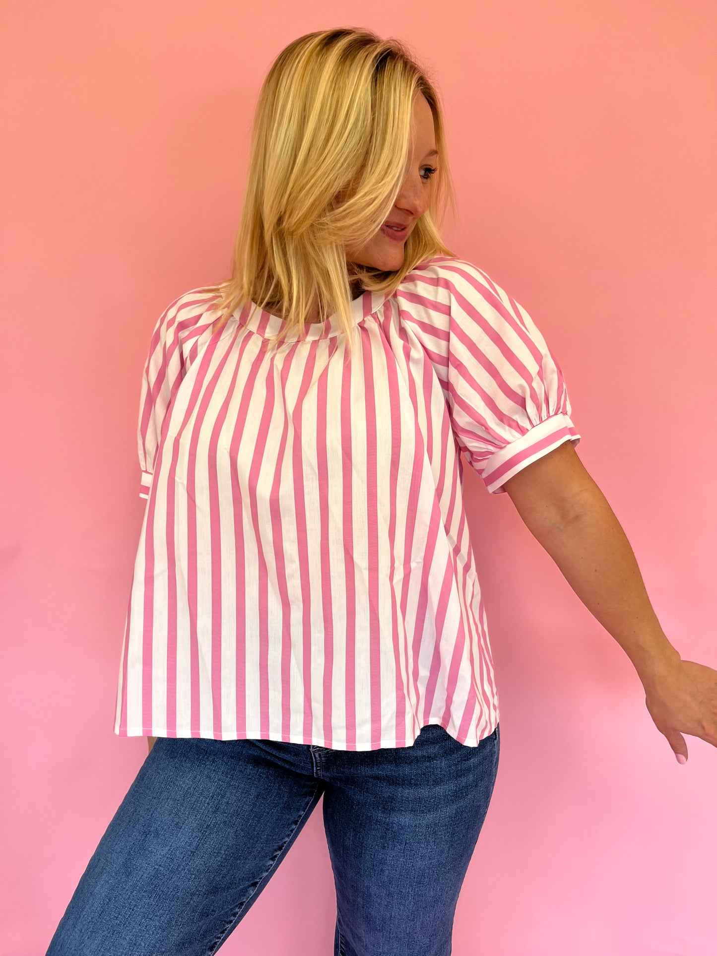 Sophie Pink Stripe Top