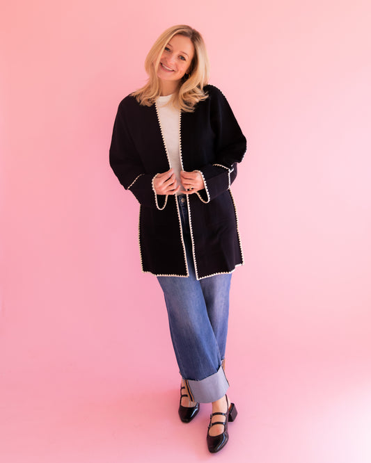 Becca Black Midi Cardigan
