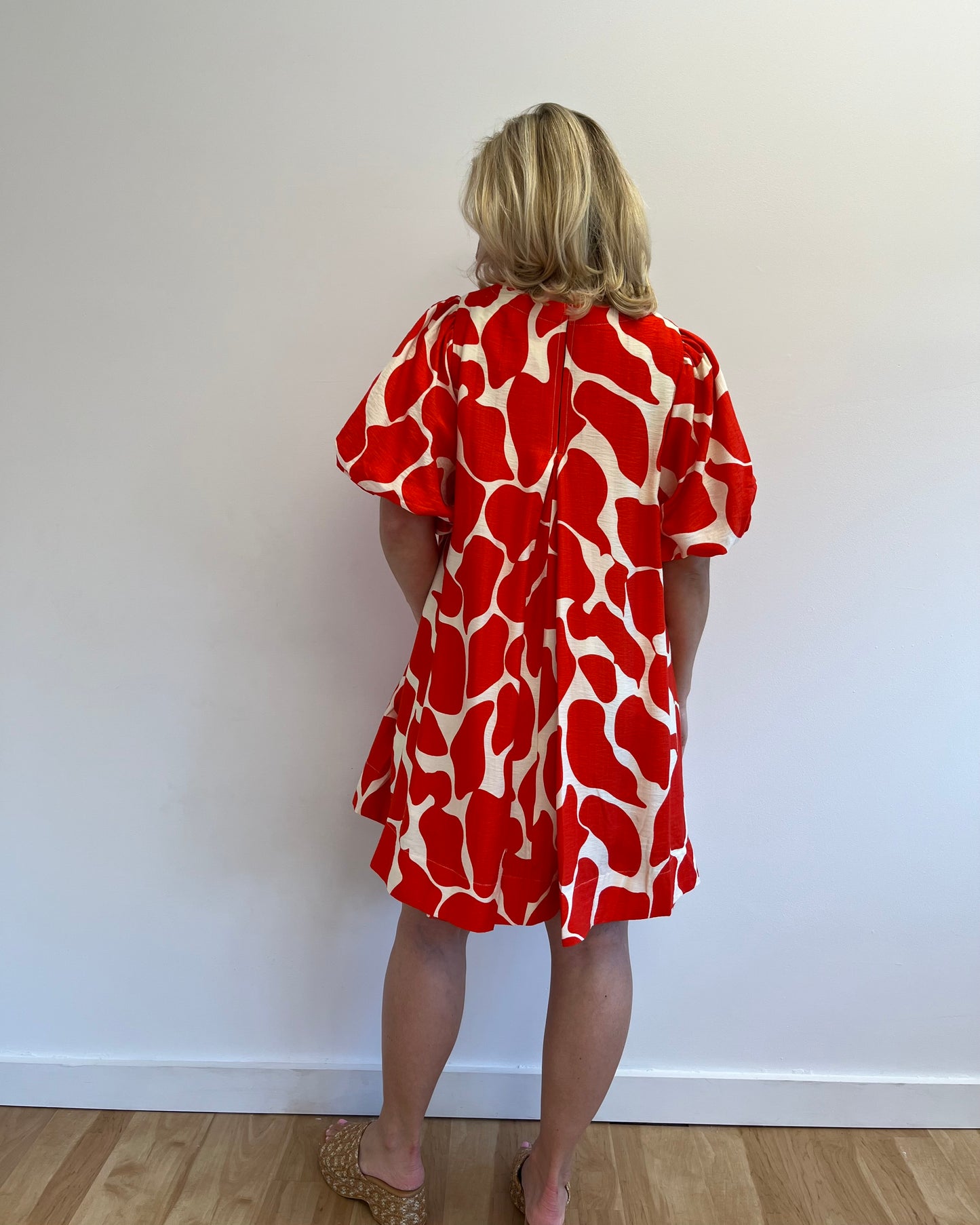 Sarah Red Abstract Dress
