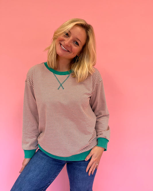 Meg Stripe Sweatshirt