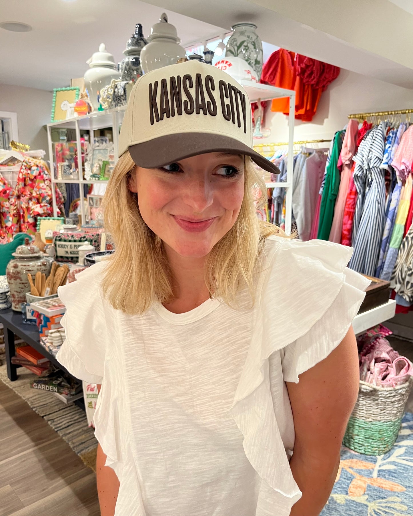 Kansas City Color Block Hat - Brown