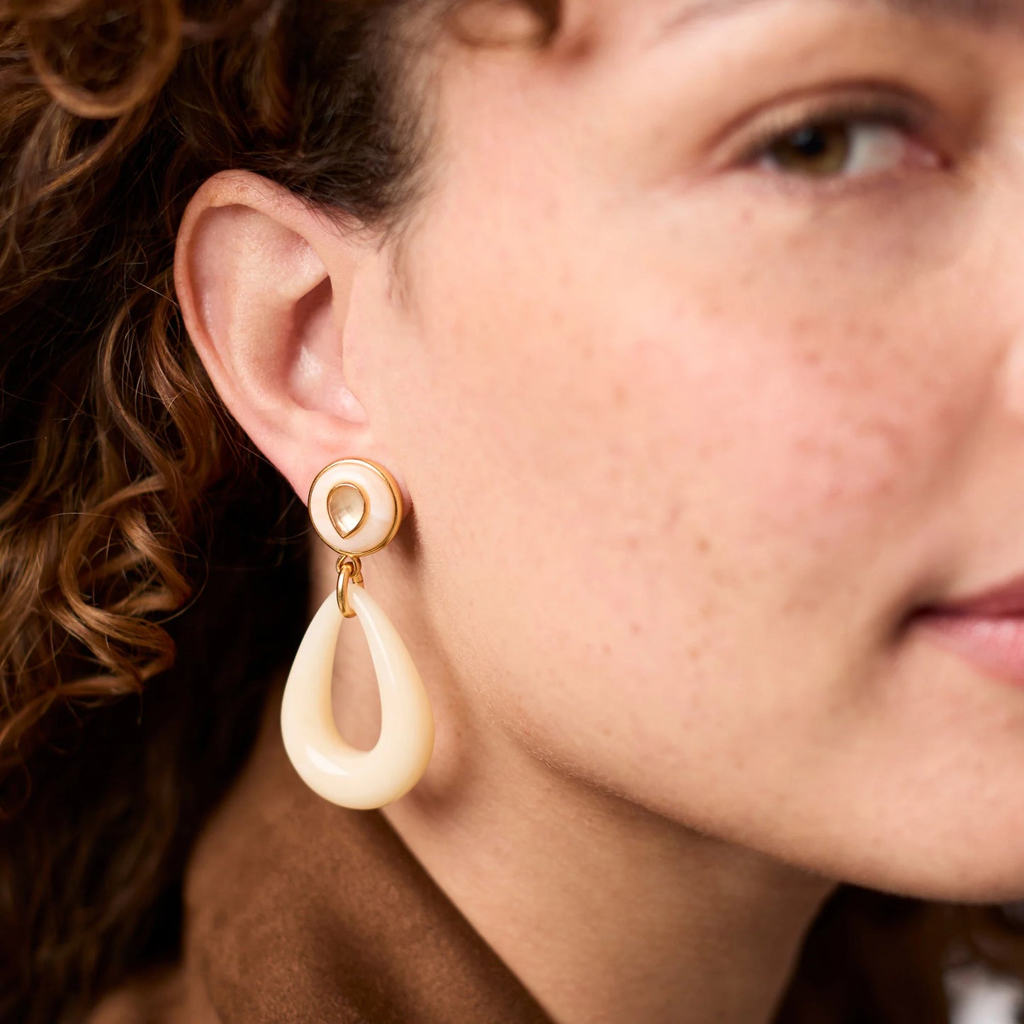 Carnaby Statement Earring - Ivory