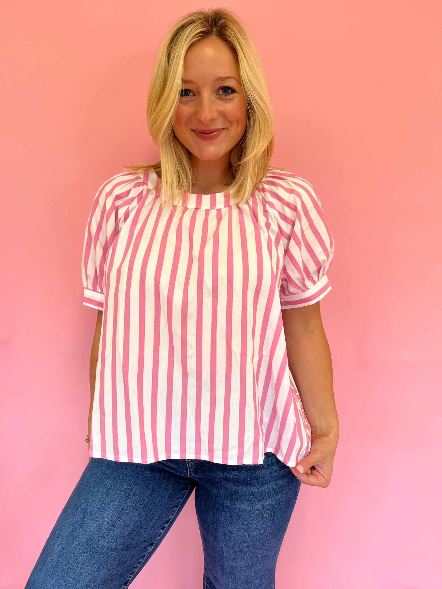 Sophie Pink Stripe Top