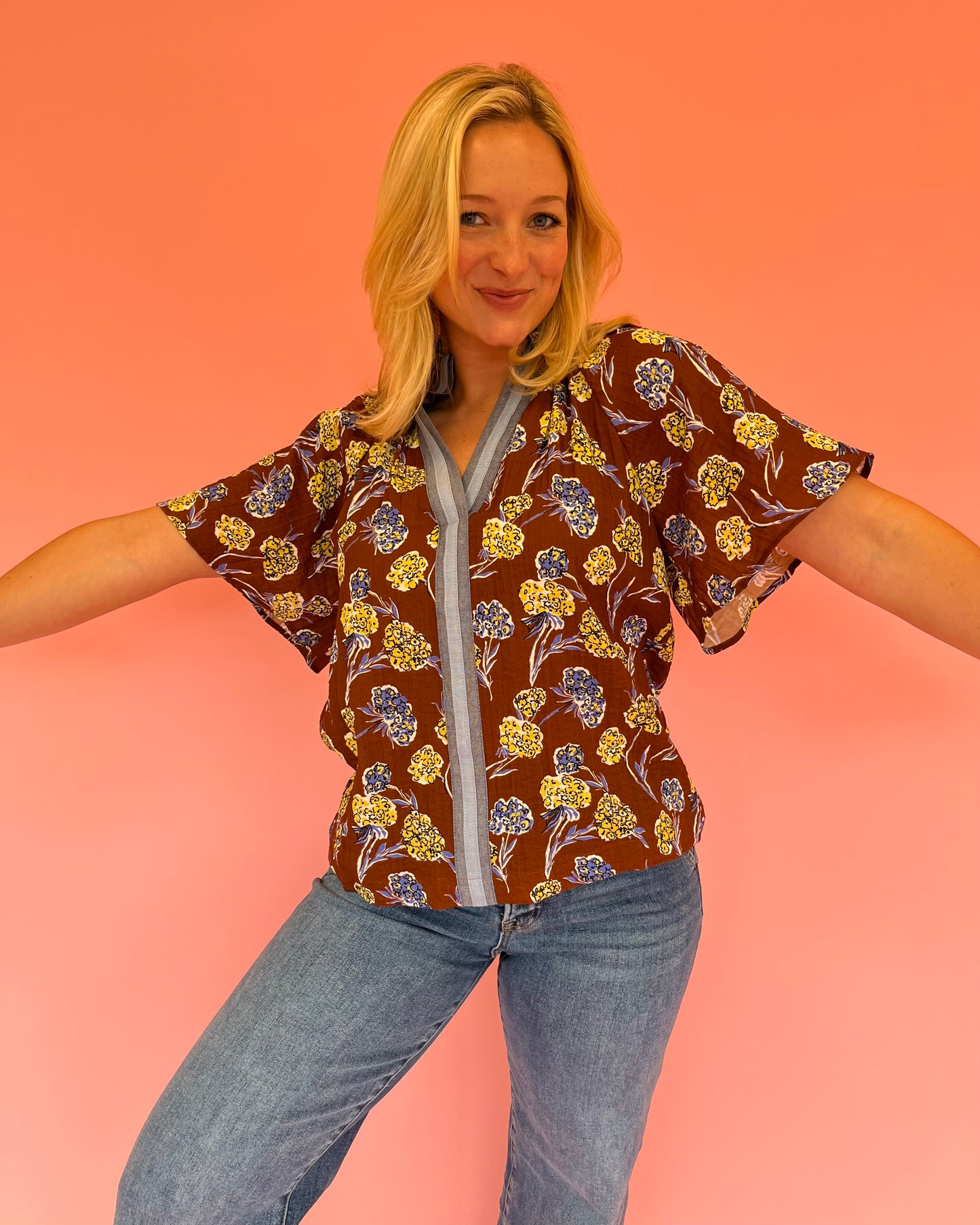 Sheila Brown Floral Top