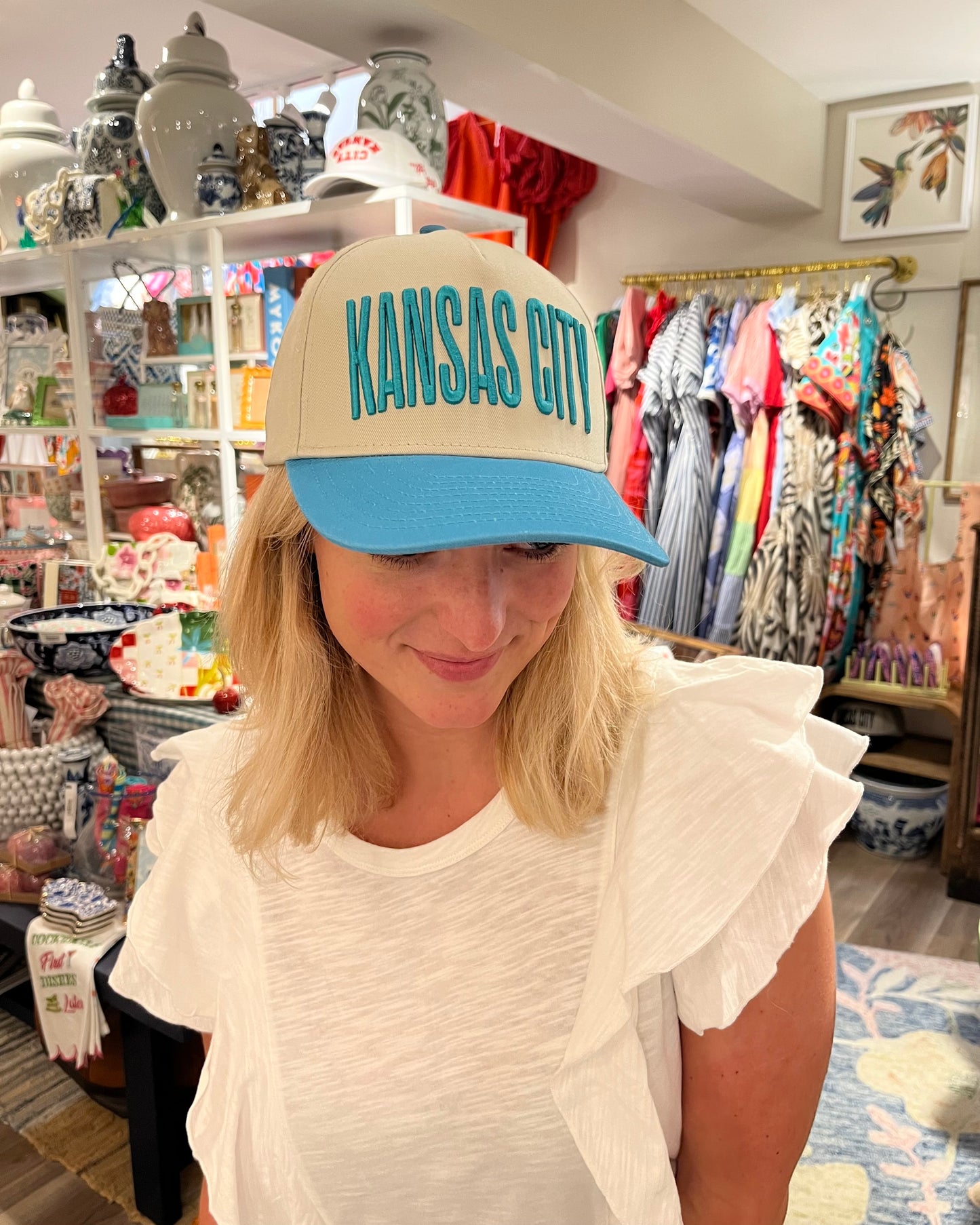 Kansas City Color Block Hat - Teal