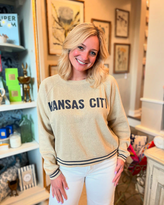 Kansas City Sweater - Oatmeal and Navy