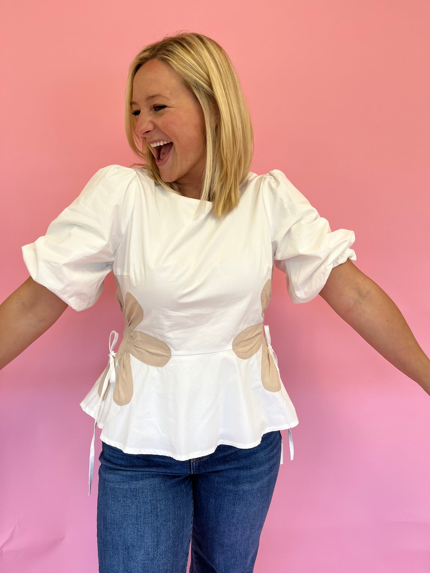 Sydney White Floral Top
