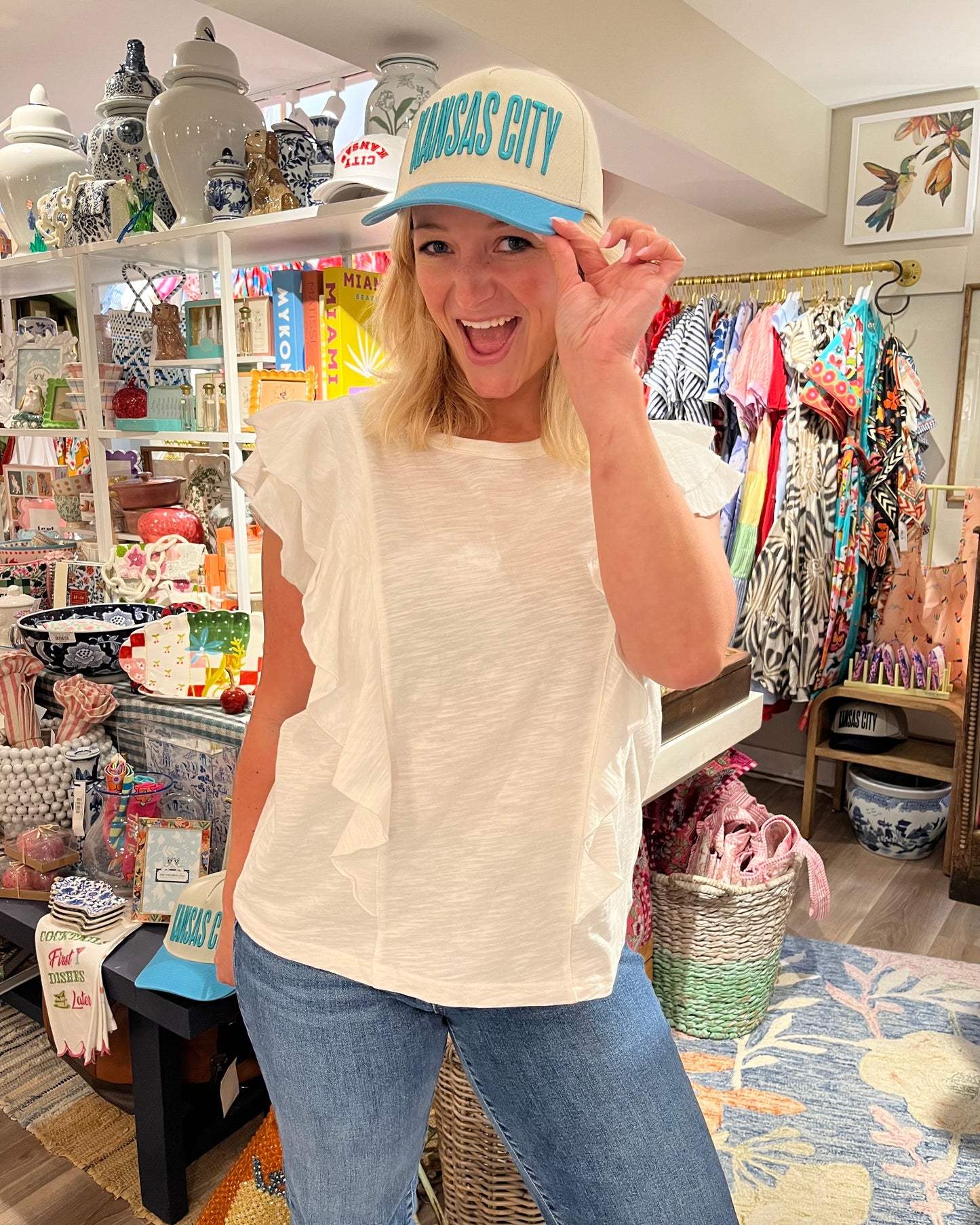 Kansas City Color Block Hat - Teal