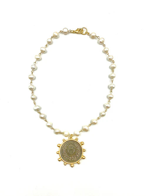 French Coin Necklace