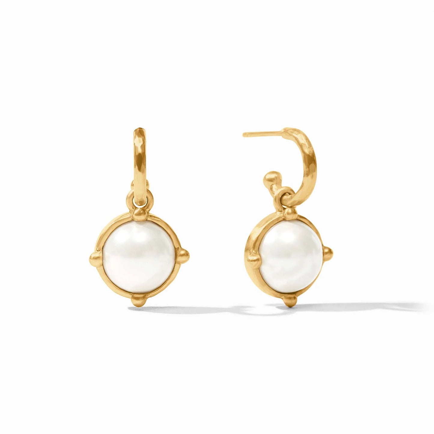 Honeybee Hoop & Charm Earring - Pearl