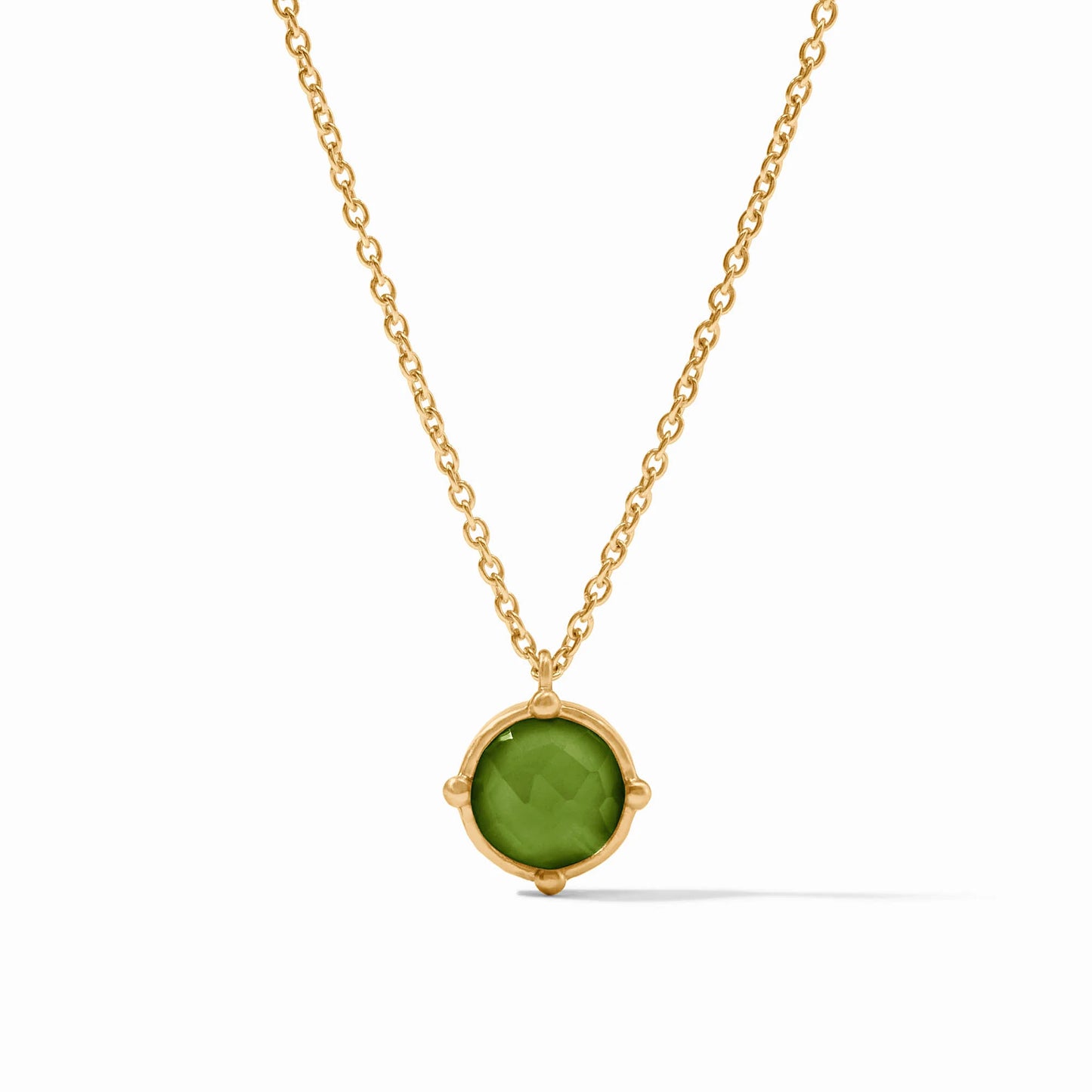 Honeybee Solitaire Necklace - Iridescent Palmetto Green