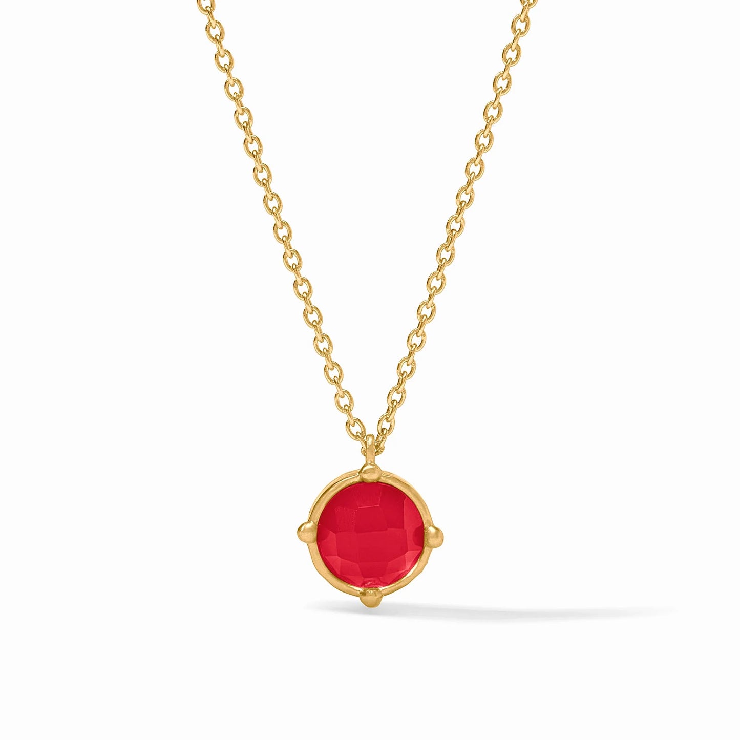 Honeybee Solitaire Necklace - Iridescent Strawberry
