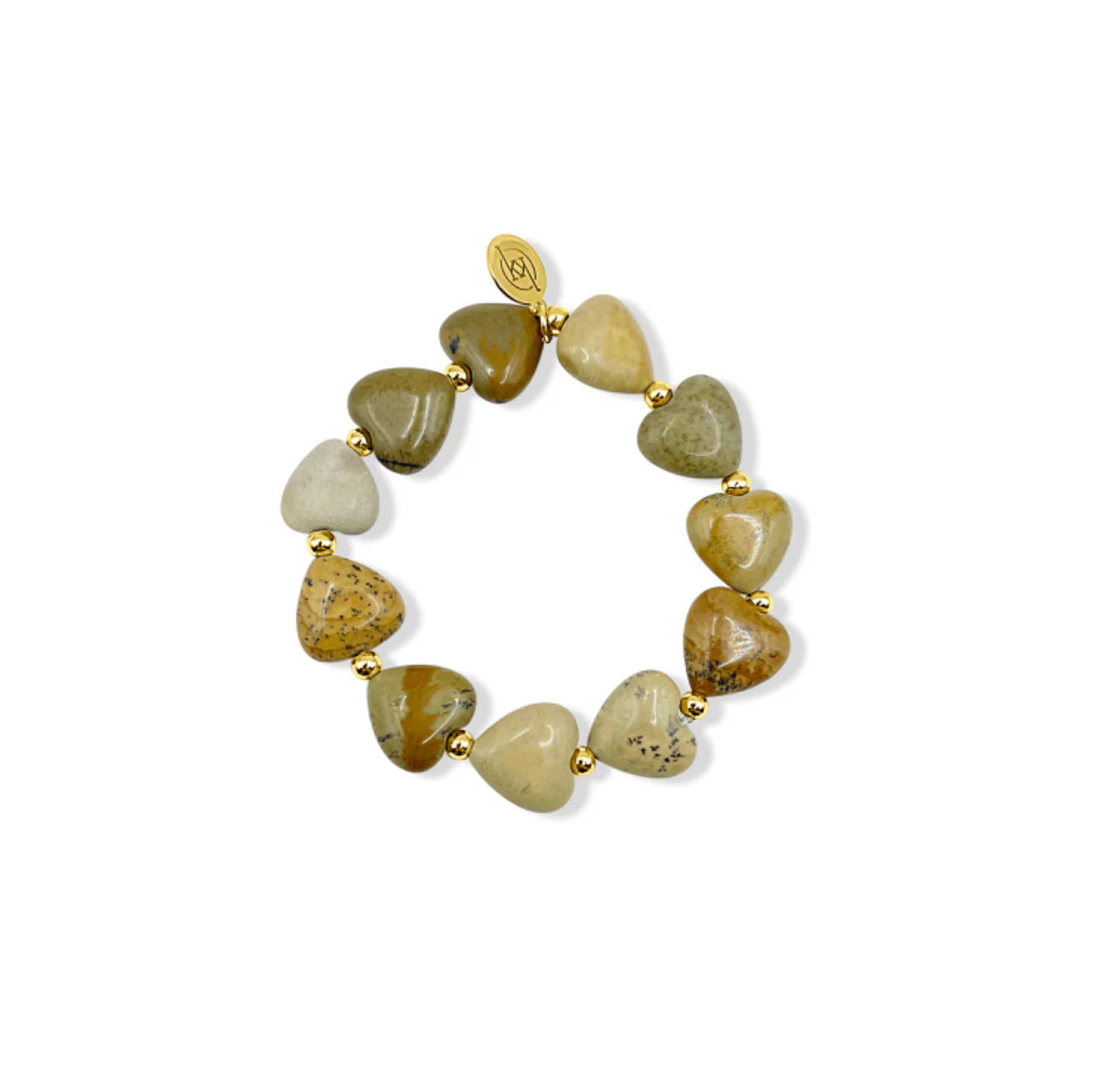 Rory Brown Heart Shaped Stone Bracelet