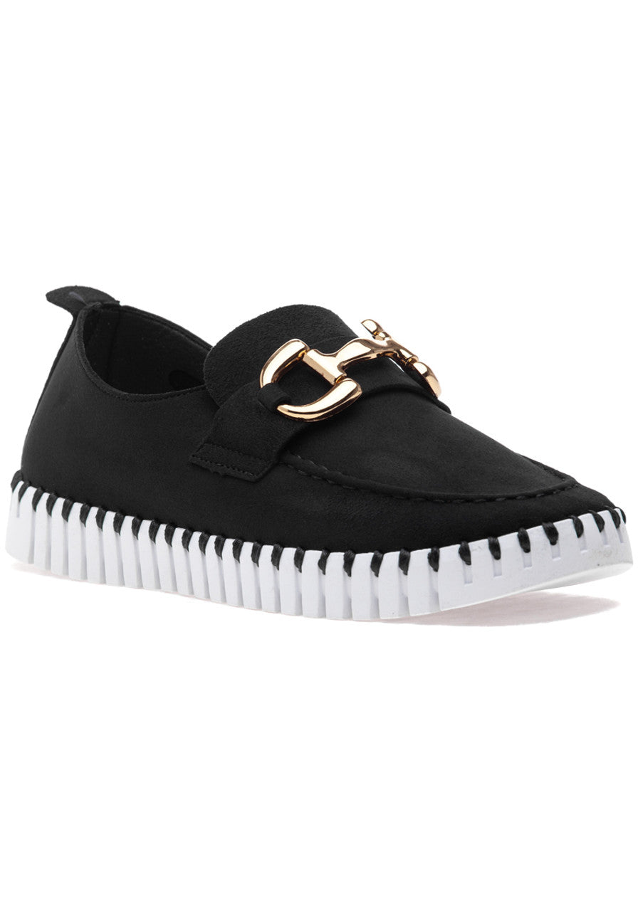 Tulip Slip-on Loafer - Black