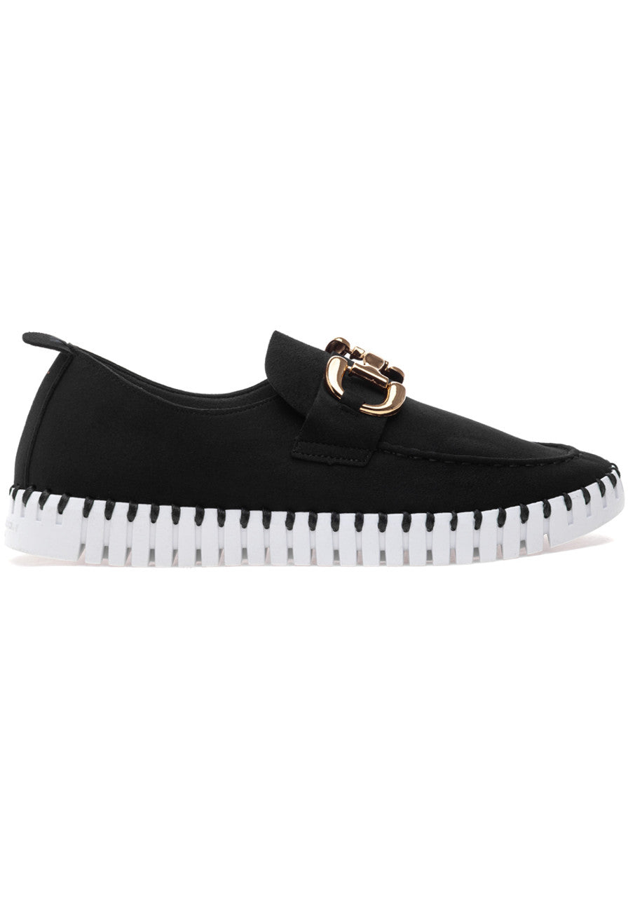 Tulip Slip-on Loafer - Black