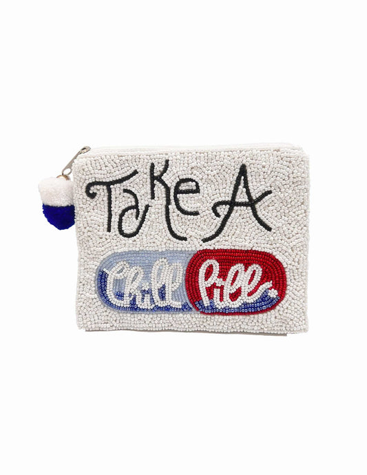 Take a Chill Pill Beaded Pouch