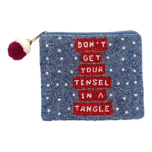 Tinsel in a Tangle Beaded Pouch