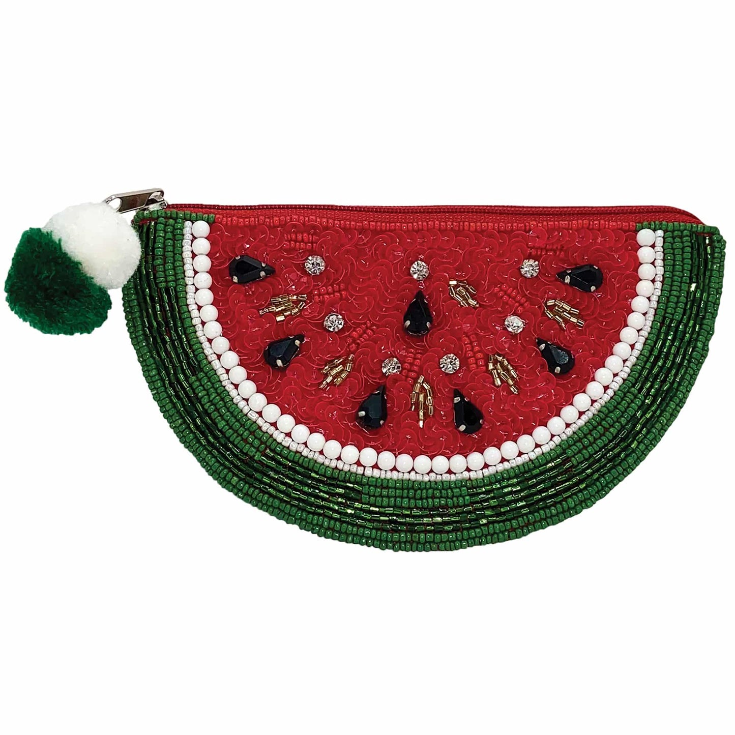 Watermelon Beaded Pouch