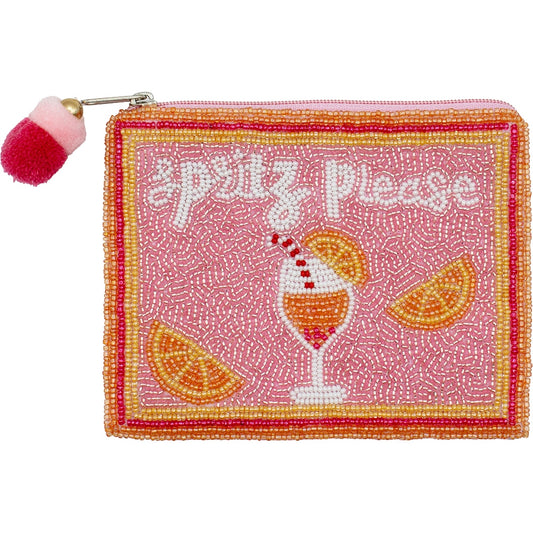 Spritz Please Beaded Pouch