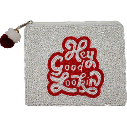 Hey Good Lookin' Beaded Pouch