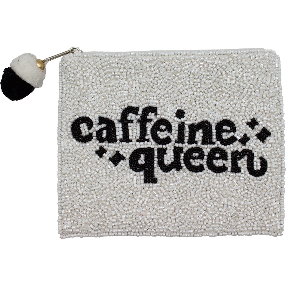 Caffeine Queen Beaded Pouch