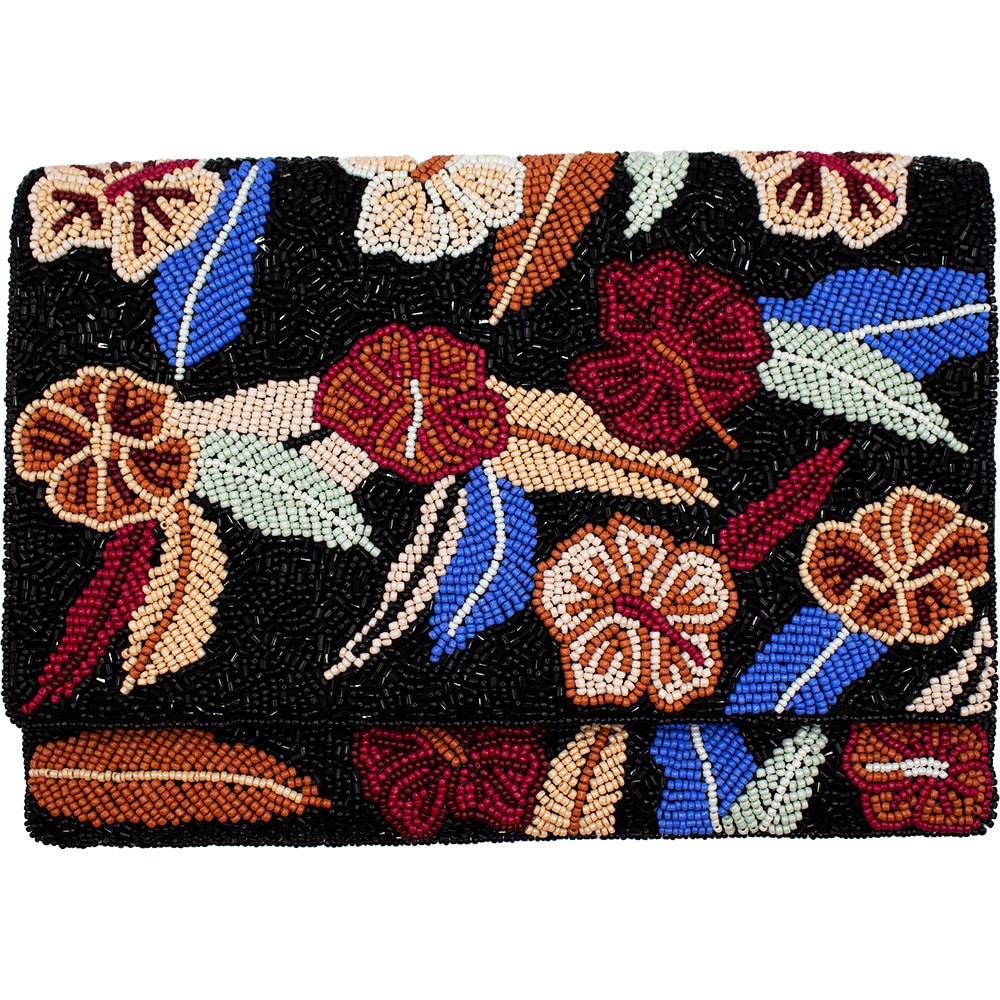 Sarah Moody Floral Beaded Clutch