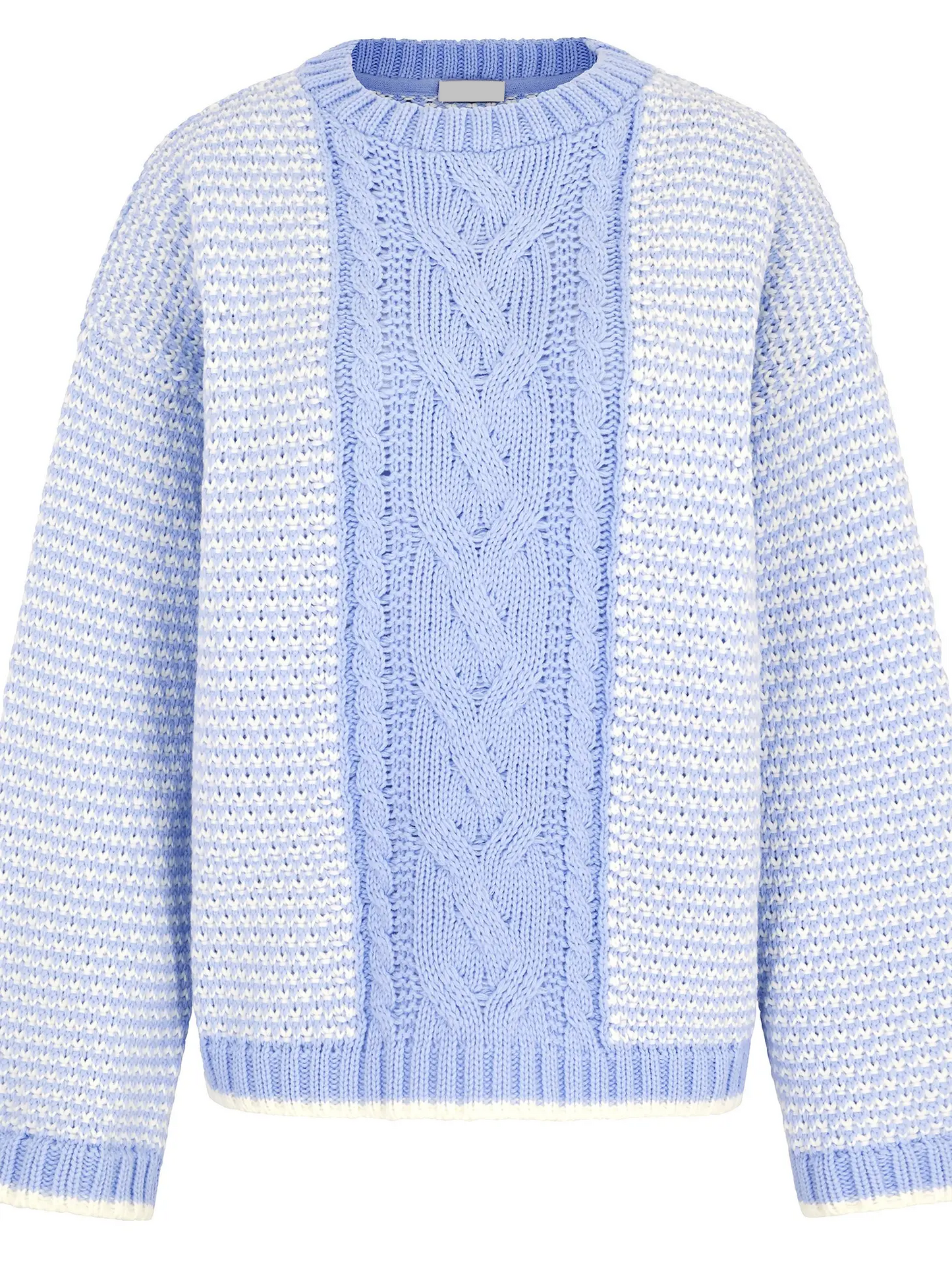 Louie Cable Crew Blue Sweater