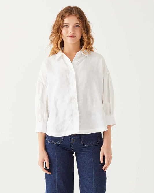 Lucca White Linen Shirt