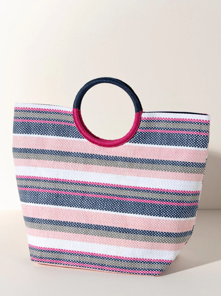 Maddie Navy Stripe Tote